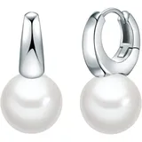 yokoamii Creolen Set: Y72 Muschelkernperle weiß silber 88993648-0 24