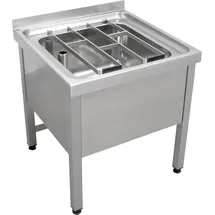 KWC AR Standausguss, SIRIUS, Edelstahl, 650x650x598 mm, Klapprost, geschraubt