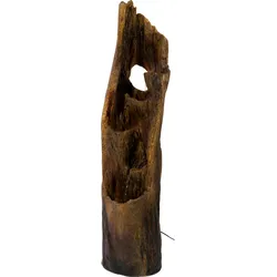 Dobar Polyresin-Brunnen mit Pumpe und LED ́s, Baumstamm
