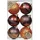 INGE-GLAS Weihnachtskugeln 8cm Kunststoff Christbaumkugeln Weihnachtsbaumkugeln braun