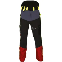 Schnittschutzhosen Forst Comfort blau/rot/schwarz/gelb - 290003-52 - blau/rot/schwarz/gelb