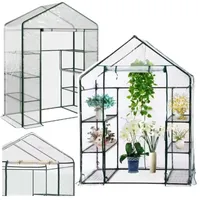 Foliengewächshaus Mini Gewächshaus Tomatenhaus Pflanzenhaus Balkon 195x143cm