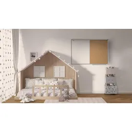 ALLboards Kombitafel 60 x 40 cm braun/weiß
