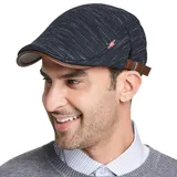 Gisdanchz Schirmmütze Herren Schiebermütze Winter,Kappe Ballonmütze Herren Great Gatsby Accessoires Flatcap Winter Herren Flat Cap Kostüm Schirmmütze Mützen Herren Baskenmütze Männer Navy Blau - 56