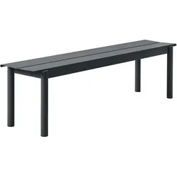 Muuto - Linear Steel Bank 170 cm, schwarz
