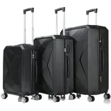 Cheffinger Reisekoffer ABS-03 Koffer 3-teilig Hartschale Trolley Set Kofferset Handgepäck Gepäck Reisetasche