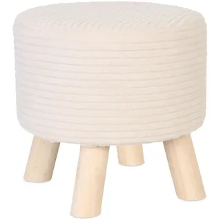 Relaxdays Hocker Cord, Beige,Hellbraun