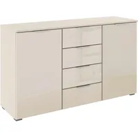 OTTO home Kombikommode 120 x 81 x 42 cm Beige / Glas Beige