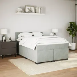 vidaXL Boxspringbett 140 x 200 cm Hellgrau