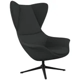 FLEXLUX Ohrensessel »Stilo Relaxsessel, TV-Sessel«, Solitär, Stil-Ikone, drehbar, Fuß schwarz grau