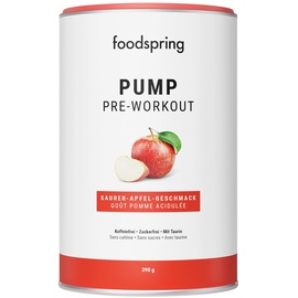 foodspring Pump Pre-Workout, 390 g Dose, Saurer Apfel)
