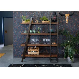 MASSIVMOEBEL24.DE Bücherregal 150 x 35 x 180 cm Braun