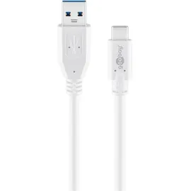 goobay USB-C auf USB-A 1 m Weiß