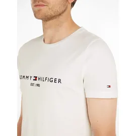 Tommy Hilfiger Logo Kurzarm-T-Shirt Snow White 3XL