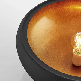 LINDBY Gerwina 1-flammig rund schwarz/gold