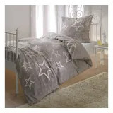 BettwarenShop Bettwäsche Sterne taupe