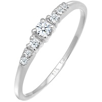 Elli DIAMONDS Verlobungsring Diamanten (0.11 ct) 585 Weißgold Ringe Damen