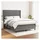 vidaXL Boxspringbett mit Matratze Dunkelgrau 140x200 cm Stoff