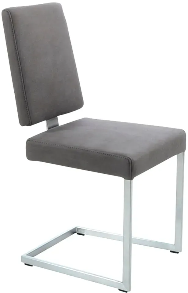 K+W Komfort & Wohnen Freischwinger () stabiles Hochkantgestell, in Leder oder Microfaser K+W Komfort & Wohnen darkgrey 80 + Edelstahloptik
