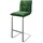 DeLife Barstuhl Maddy-Flex Samt Grün Freischwinger flach Edelstahl, Barstühle