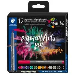 Pigmentlineretui Calligraphy, 12 Farben, sortiert