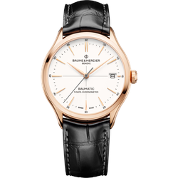 Baume & Mercier Clifton Baumatic 39mm M0A10469 - Warmes Weiß mit Porzellan-Finish,schwarz - 39mm