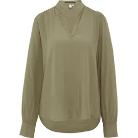 QS Viskosebluse mit Smok-Detail an der Schuler grün 34