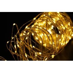 Modee | Weihnachtsbeleuchtung LED-Lichterkette | 5m | 50 Lichter | IP20 | Warmweißes Licht