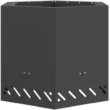 vidaXL Feuerplatz Schwarz 58 X 58 X 51 Cm Kaltgewalzter Stahl Vidaxl