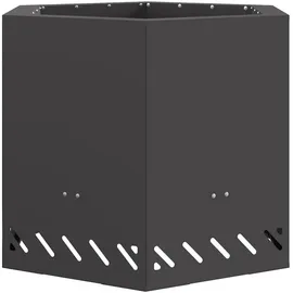 vidaXL Feuerplatz Schwarz 58 X 58 X 51 Cm Kaltgewalzter Stahl Vidaxl