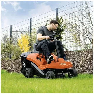 Scheppach Rasentraktor IXES Rasentraktor Benzin Aufsitzmäher Rasenmäher Aufsitzrasenmäher, 61 cm Schnittbreite orange