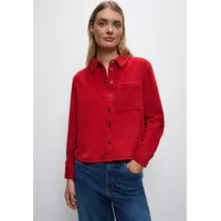 STREET ONE Damen 3412372 Cord Hemdbluse, Racing red, 46