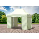 Faltpavillon Faltzelt Pavillon 3x2 Beige Gartenzelt Klappzelt Wasserdicht