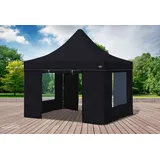 Faltpavillon Faltzelt Pavillon 3x3m Schwarz Gartenzelt Klappzelt Wasserdicht