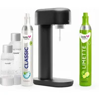 Sparangebot: Ruby Wassersprudler (Schwarz) + CO2-Zylinder Limette - Schwarz