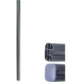 MCW Alu-Pfosten Savoie-WPC-Zaun Pfeiler Pfahl Stecksystem - 240cm Grau
