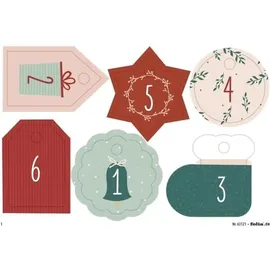 Folia Adventskalender-Set Beutel in Juteoptik