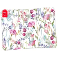 Cover-your-desk Tischsetmacher Tischsets Wildblumen Aquarell, aus hochwertigem Vinyl (4