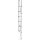 Günzburger Einzügige Steigleiter mit Rückenschutz Stahl verzinkt 9520 - 520125