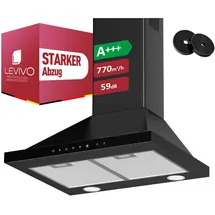 Levivo Wandhaube 60 cm Schwarz