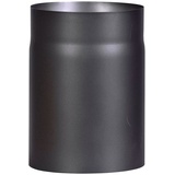 FireFix Ofenrohr aus 2 mm starken Stahl (Rauchrohr) in 200 mm Durchmesser, für Kaminöfen und Feuerstellen, Senotherm, schwarz, 250 mm lang