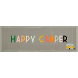 my home Läufer Camping, rechteckig, Höhe: 8,5 mm, mit Schriftzug, ideal für Camper & Wohnwagen, In- und Outdoor geeignet grau