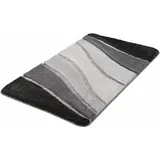 KLEINE WOLKE Badematte Ocean Grau 55 x 50 cm mit Ausschnitt