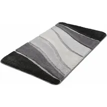 KLEINE WOLKE Badematte Ocean Grau 55 x 50 cm mit Ausschnitt