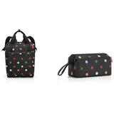 reisenthel allrounder R dots – Rucksack und Tragetasche in einem – Mit Stecklasche für Reisetrolleys & travelcosmetic 26 x 18 x 13,5 cm 4 Liter dots