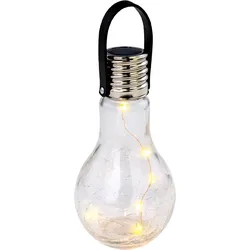LED Solar Außen Pendel Leuchte Glühbirnen Design Crackle Glas Terrassen Decken Hänge Lampe