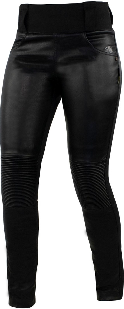 Trilobite Ladies Motorfiets Lederen Leggings, zwart, 26 32 Voorvrouw