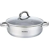 Klausberg Flach Topf mit Deckel (3,5l, Ø24cm)