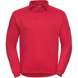 RUSSELL Workwear Sweatshirt mit Polo-Kragen, classic red, XS