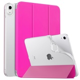MoKo Hülle für iPad (A16) 11. Gen 11" 2025/10. Gen 10,9" 2022, iPad Hülle TPU Transluzent Matt Rückseite Cover mit Auto Schlaf/Aufwach Tablet Hüllen Schutzhülle mit Ständer, Pitaya Rot